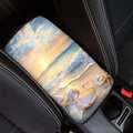 Sea Shell Car Armrest Pads Car Armrest Cushion Arm Rest Covering Car Middle Console Covers Non Slip Universal Fit for Truck Auto SUV Car Accessories