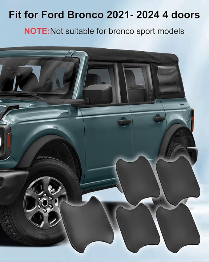 Exterior Door Handle Bowl Cover Fit for Ford Bronco 2021-2024, Car Door Bowl Scratch Protector Trim Accessories 5 Pcs