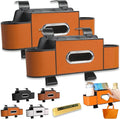 Multifunctional Car Organizer and Storage Box, 3-in-1 Car Backseat Organizer with 2 Cup Holders & Hooks, Back Seat Car Organizer for Most Vehicles, for Hold Phones/Snacks/Drinks/Handbags (2-Orange)