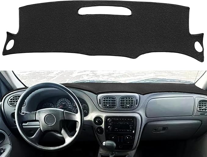 Dash Cover Mat Custom Fit for Chevy Chevrolet Trailblazer/Trailblazer EXT, Dashboard Mat Cap Pad Carpet K187 (Black)
