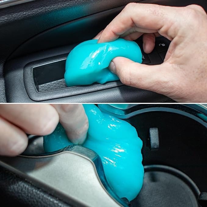 ABRO Car Cleaning Putty | Reusable Slime Removes Dust, Dirt, Crumbs | Multipurpose Vent, Cupholder, Keyboard Cleaner Gel