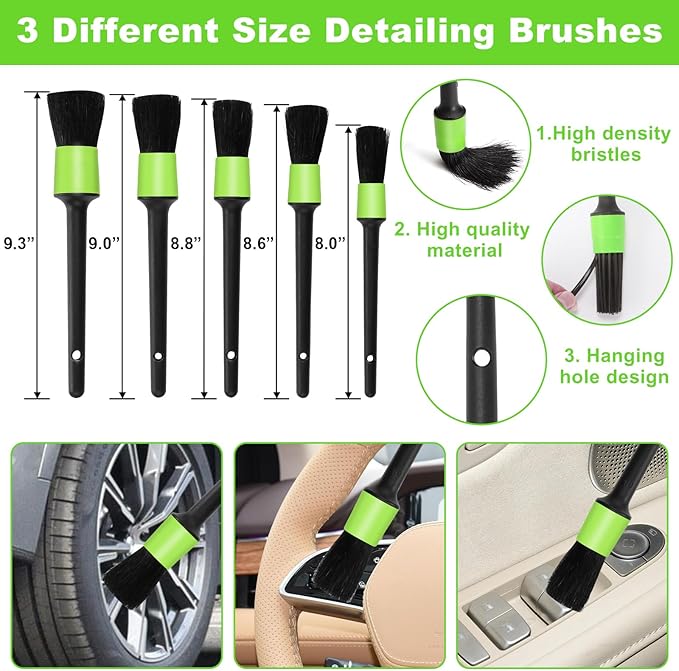 Viewsun Windshield Cleaner Tool 30 Pcs Car Interior Cleaning Kit, Car Detailing Kit Interior Cleaner, Car Detailing Brushes, Car Cleaning Gel, Inside Cleaning Supplies Accessories for Women Men