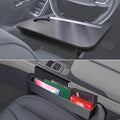 Steering Wheel Tray - 2 in 1 Car Seat Gap Filler Organizer, Multipurpose Table Tray for Eating, Drinking, Laptop