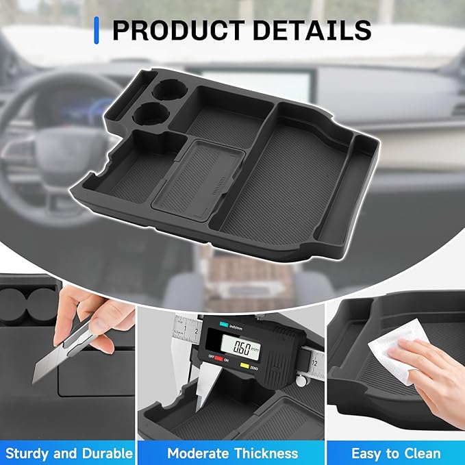 SXCY for 2025 2026 Toyota Sienna Center Console Organizer for 2025 2026 Toyota Sienna Accessories Silicone Under Console Cupholder Tray for 2021-2026 Sienna Under Console Storage[Not for Cool Box]