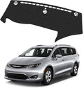 Cartist Dash Cover Compatible with Chrysler Pacifica Minivan 2017-2023 2024 2025 Dashboard Cover Mat Non-Slip Carpet Sunshield Glare UV Rays Protector