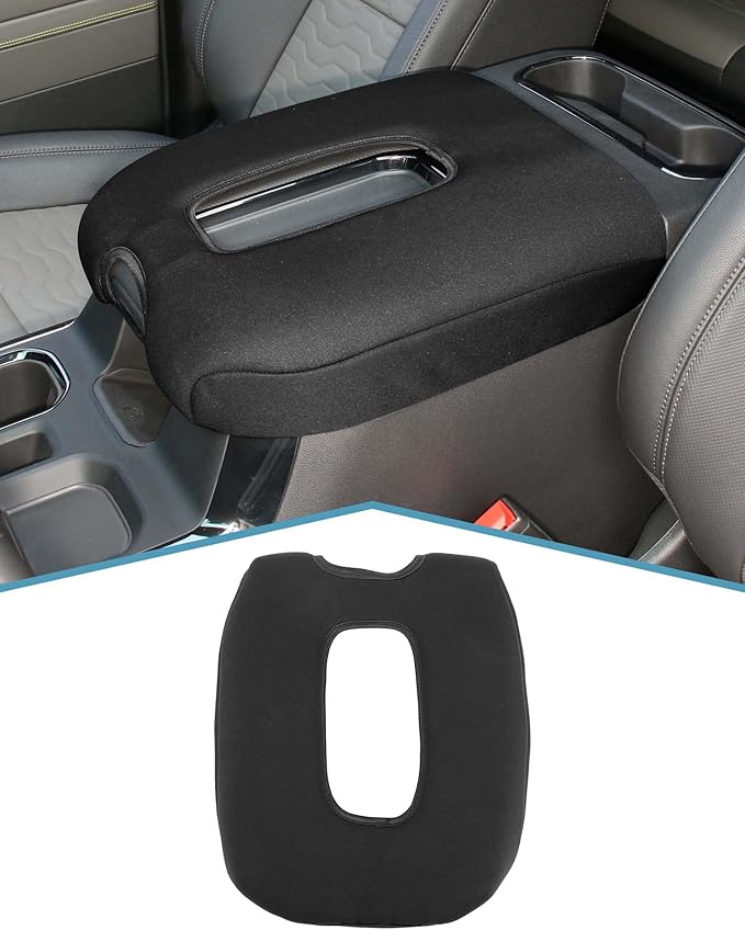 JeCar Armrest Cover Neoprene Center Console Cushion Pad Compatible with Chevy Silverado 2019+/Suburban 2020+/Tahoe 2021+/GMC YUKON 2021+
