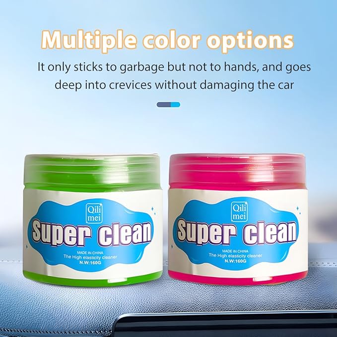 Car Cleaning Gel, Reusable Vehicle Air Vent Crevice Detailing Putty, Automotive Interior Detail Slime Cleaner Removal Tool Kit Accessories, Universal for SUV, Sedan, Truck (Red)