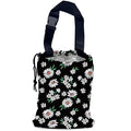 NHNXHWIA White Daisy Car Garbage Bag,Waterproof Small Car Trash Bag Hanging Back of Seat,Drawstring Hanging Car Trash Bag with Adjustable Buckle for Car Accessories