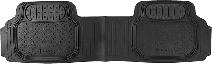 FH Group Automotive Floor Mats Climaproof for All Weather Protection Universal Fit Heavy Duty Rubber fits Most Cars, SUVs, and Trucks (Full Set Trim to Fit) Black