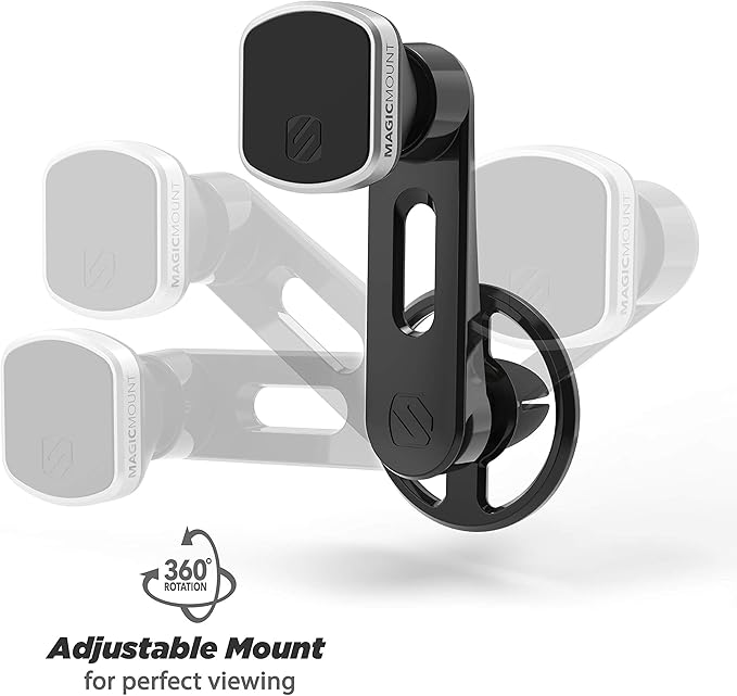 Scosche MM2VP2SR-SP MagicMount Pro FreeFlow Magnetic Car Phone Holder - Strong Magnet Mount for iPhone and Android - Secure Magnetic Cell Phone Air Vent Mount - Universal 360° Mobile Cellphone Holder