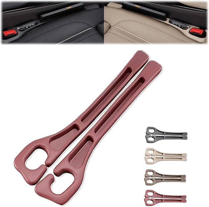 FFKQBH No Drop Seat Guard, Car Seat Gap Filler, Drop seat Gap fillers Between Seat and Console Stop Things from Dropping (Red)