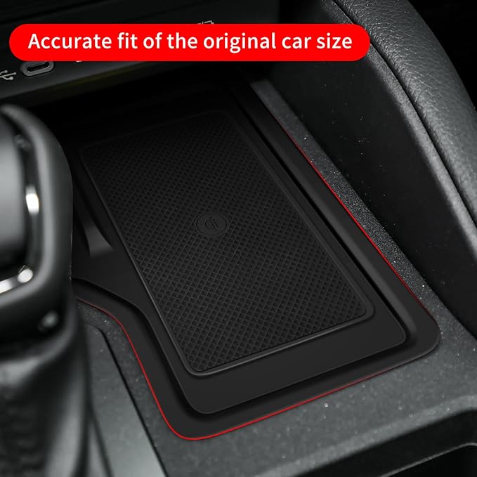 Central Console Wireless Charger Pad for 2024 2025 2026 Toyota Land Cruiser 250 Prado Lc250 Silicone Non-Slip Mat Dust-Proof Pad Internal Modification Accessories（Not Fit 1958） (Wireless Charger Pad)