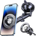 Romuto for MagSafe Car Mount【Strongest Magnet】 Magnetic Phone Holders for Your Car Dashboard Wind Vent Cell Phone Holder【360° Rotation】 Suction Car Mount for iPhone 16 15 14 13 12