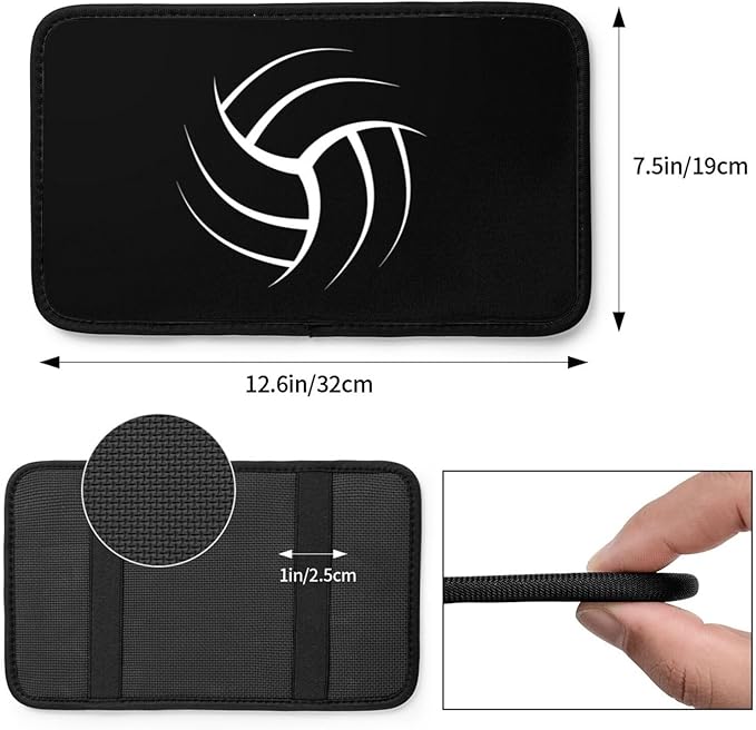Volleyball Car Center Console Cushion Pad Auto Center Console Cover Car Handrail Box Cushion Waterproof Car Armrest Seat Box Cover for Car Truck Rv SUV and Many Vehicles