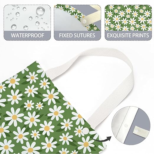 Pykfrhh Car Garbage Bag, Waterproof Car Back Seat Organizer With Hanging Trash Can for Travel, Camping and Vehicles - Flower Daisy Sunflower Rose Decor