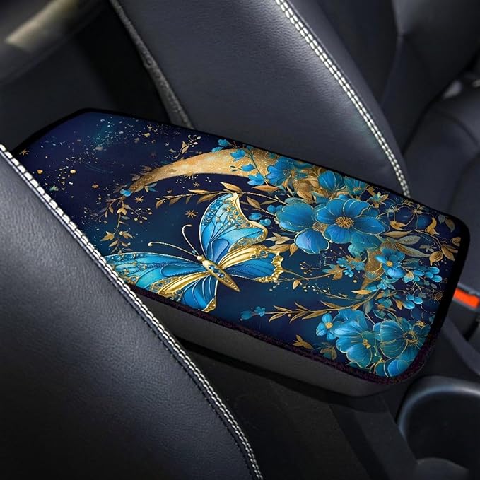 Biyejit Car Center Console Armrest Cushion Cover Pad Car Interior Decor Accessories Universal Fit for Sedan, Truck, SUV