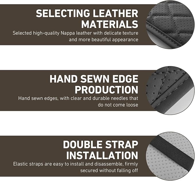 Car Center Console Cover, Leather Arm Rest Cover with Storage Bags, Multi-Functional Armrest Storage Box pad, Universal Interior Accessories for SUV, Sedan, Truck (Black)