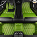 Custom Personalized Floor Mats for Cars，Luxury Full Coverage All Car Floor Mats，Anti-Slip Leather Car Mat Set ，Custom Floor Mats for 99% of Cars, Trucks & SUVs. (Apple Green)