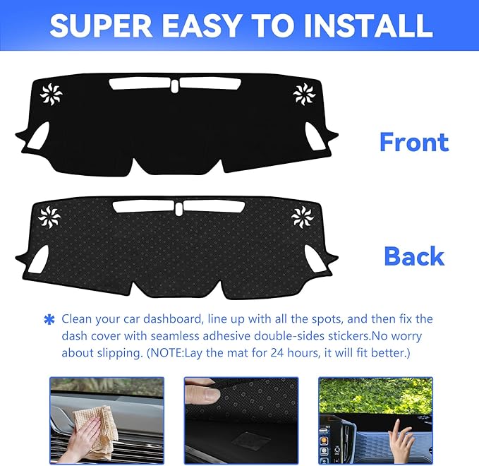 Dashboard Cover for 2025 2026 Subaru Forester, Non-Slip Dashboard Protector & Sunshield, UV-Blocking, Anti-Glare, Fade-Resistant Dash Mat Pad (Black)