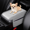 Cxtiy Car Center Console Cover,Microfiber Warm Soft Car Armrest Cover Cushion with 2 Storage Bags,Universal Car Armrest Storage Box Car Interior Accessories for Most Vehicles (Grey)