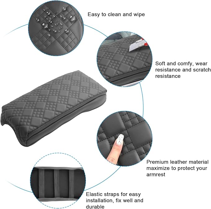 SXCY for 2026 GMC Terrain Armrest Cover (Added-Pad) for 2025 2026 GMC Terrain Accessories 2025 2026 Terrain Center Console Cover 2025 2026 Terrain Middle Console Cover Add Soft Cotton Cushion