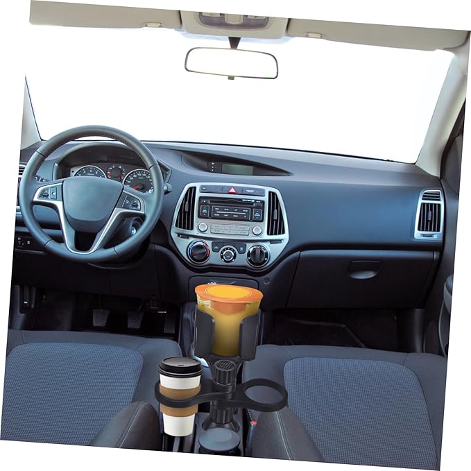Happyyami Rotatable Car Cup Holder Expander Adapter with Angle Non Slip Vehicle Mounted Drink Holder Rack for Cup Storage and Dining Convenience