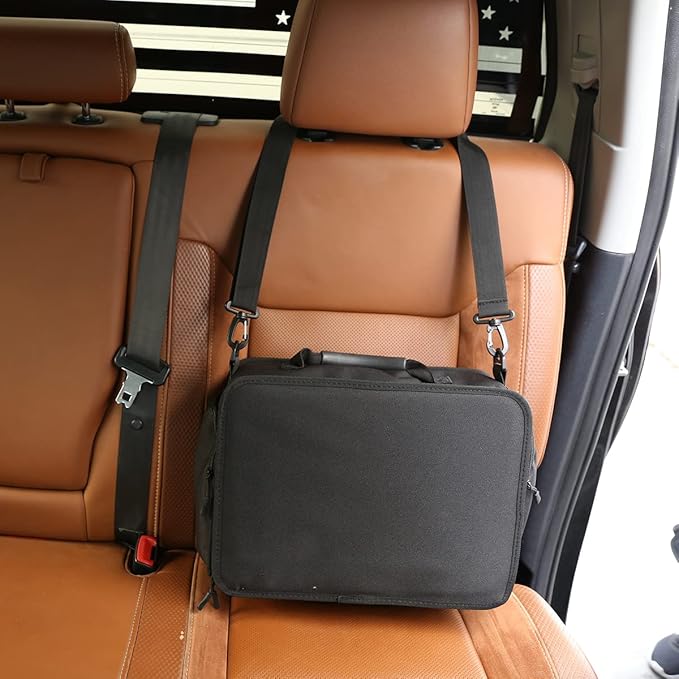 Car Trunk Organizer - Collapsible, Multi-Compartment Automotive SUV Car Organizer for Storage - Truck & Car Accessories for ALL PEOPLE - Black (Vehicle tool storage kit, 1 PIECE)