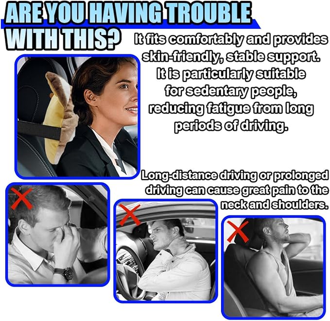 Cute Corgi Dog Car Headrest Pillow- Memory Foam Car Neck Pillow Auto Seat Cushion of Headrests for Pain Pressure Relief- Cartoon Neck Support Cushion with Adjustable Strap for Most Cars (Corgi)