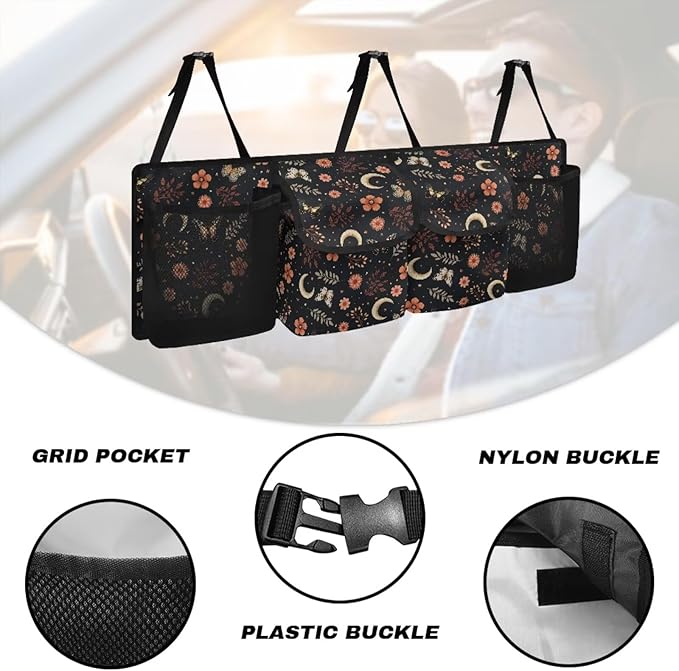 Butterfly Car Trunk Organizer for SUV Organizer Trunk Storage Organizer, Butterfly Car Decor Space-Saving Trunk Storage Organizer, It Easy to Find Things, Frees Trunk Floor