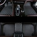 Car Floor Mats Automotive Floor Mats Vehicle Specific All Weather Protection Custom Compatible with Most of 98% Cars SUVs (Black Beige)