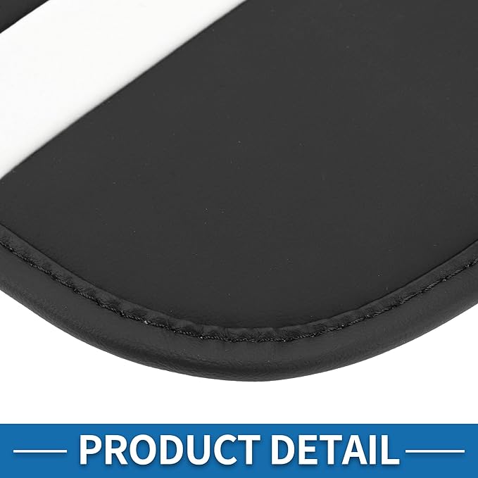 Car Armrest Cushion Pad Non-slip 12.20"x7.48" Seat Box Cover Protector Microfiber Leather Black,White Center Console Lid