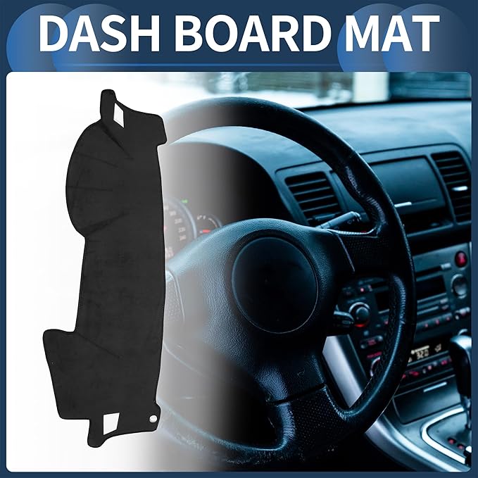 Dash Cover, Center Console Non-Slip Dashboard Carpet Mat for Subaru Outback 2005-2009 Flannel Black,1Pc