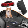 Center Console Armrest Cover for Toyota Camry 2025 2026 Accessories Arm Rest Pad Console Cushion Lid Middle Console Protector Black Leather with Pockets
