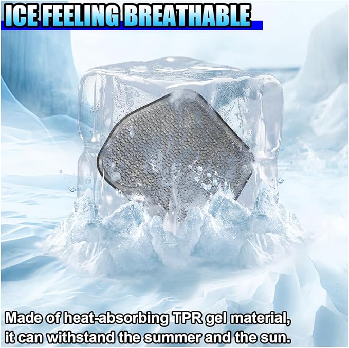 Gel Car Seat Cushion, Cooling Breathable Car Driving Seat Protector Cover, Comfortable Anti-Slip Chair Cushion Pad, Universal Automotive Interior Accessories for Sedan & Office (Grey)