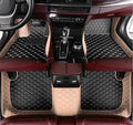 Custome Car Mats Accessories All Weather Floor mats Compatible with Automotive Floor Mats Passenger car mats (Beige Black)