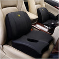 Heightening Wedge Car Seat Cushion Pad for Driving with Comfort Memory Foam, Curved Design Closely Adheres to The Lumbar Spine and Buttocks, Relieving Fatigue Broader Vision (Cushion Set,Dark Gery)