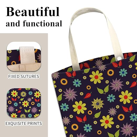 Car Trash Can, Cute Car Trash Bag, Hanging Car Organizer and Storage Bag, Trash Bin for Car Accessories, Vehicle, Travelling, Camping Cute Purple Yellow Flower