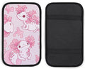 Axolotl Car Center Console Cushion Pad,Waterproof Armrest Seat Box Cover Protector,Comfortable Car Decor Accessories Fit for Most Cars, Vehicles, SUVs
