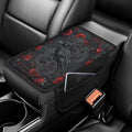 Dreaweet Car Armrest Cover for Women Gothic Crow Car Accessories Center Console Cover Replacement,Universal Arm Rest Cover for Car Console Covers with Pockets for Truck Sedan SUV