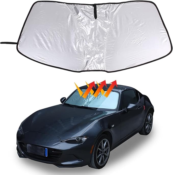 1 Pieces Car Sun Shade for Windshield,Sun Visor Front Windshield Sunshade,Foldable Windshield Cover Fits 2016 2017 and up, Compatible with Mazda MX5 (A)