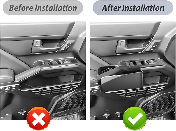 SKTU 2PCS 2025 2026 Toyota 4Runner Door Side Storage Box for 2025 2026 4Runner/2024 2025 2026 Toyota Tacoma Door Handle Organizer 2025 2026 4Runner Accessories Insert Glove Pallet-Durable