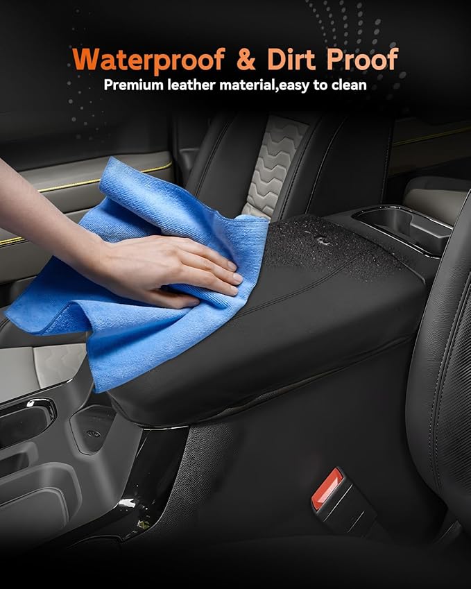 CDEFG for Chevrolet Silverado EV 2024 2025 2026 Center Console Cover Armrest Box Cover for Chevy Silverado EV (Work Truck, LT, RST) Accessories Arm Rest Protector