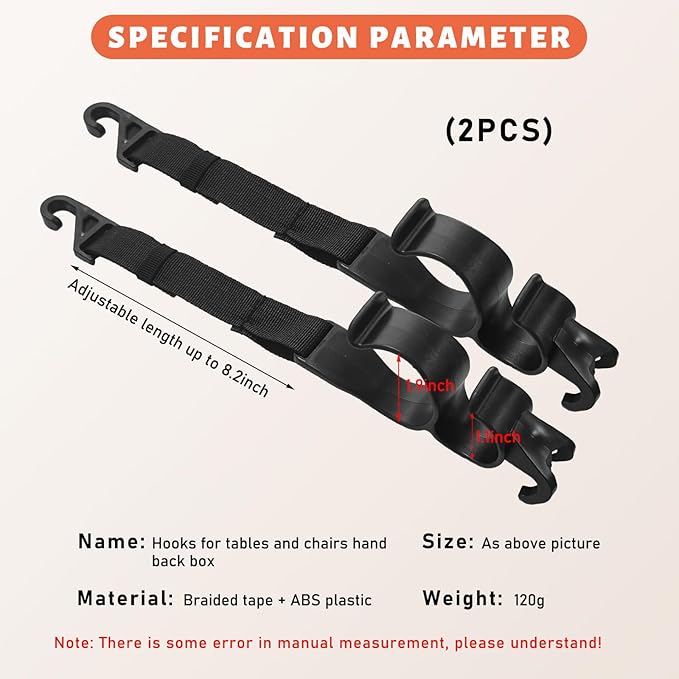 2 PCS Adjustable Car Seat Headrest Hook, Automotive Seat Back Storage Hanging Purse Hook, Durable Backseat Hanger Organizer for Umbrella Bag Coat, Universal Car Accessories