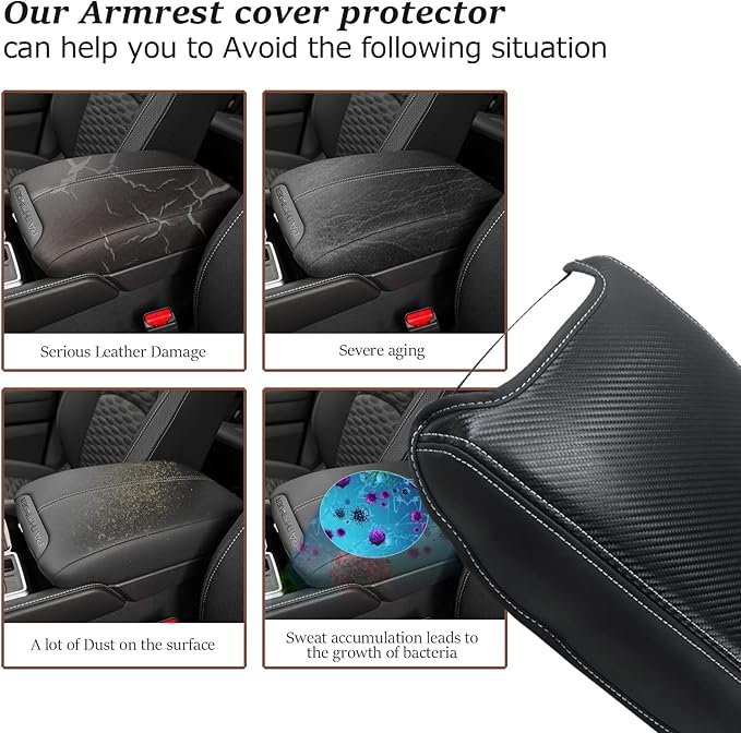 SKTU for 2023 2024 2025 Nissan Pathfinder Armrest Cover 2022-2025 Pathfinder Center Console Cover Nissan Pathfinder 2023 2024 2025 Accessories 2022-2025 Pathfinder Center Console Cushion (Black Line)