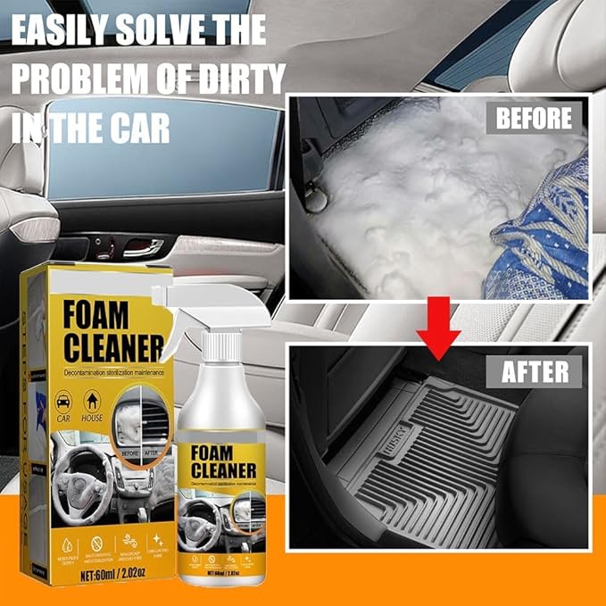 Omaky Multi-Purpose Foam Cleaner for Car, All Around Master Foam Cleaner, Car Interior Foam Cleaner,Car Seat Foam Cleaner Spray, Upholstery Cleaner for Car Seats, Interior Car Cleaner (3pcs)