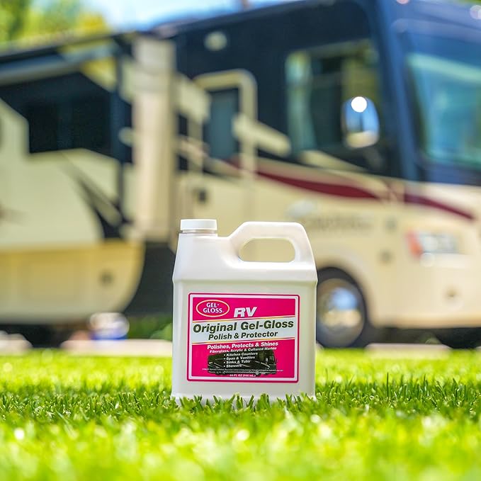 Gel-Gloss Kitchen & Bath Polish - Carnauba Cleaner Wax Formulation – Removes Water Spots, Light Scratches & Stains - Restores Color & Shine - Carnauba Wax Protective Coating, 64 oz