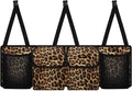 Backseat Trunk Organizer for Car Brown Leopard Print Back of Seat Car Organizer with Extra Storage Space for SUVs,Trucks,Vans,Car Organization