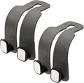 ENOCHT Double Car Seat Hooks for Headrest Purse Hook for Car TPE Back Seat Headrest Hooks for Mobile Phone Holder Handbags Bags Car Backseat Organizer Accessories(Gray- 2 Pack)