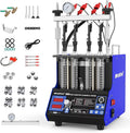 MR CARTOOL V209 GDI Fuel Injector Cleaner Machine, 110V 4-Cylinders Heated Ultrasonic Injector Cleaner Kit with 10 Functions, Gasoline Fuel Injector Tester for Car Motorcycle EFI/FSI Injectors