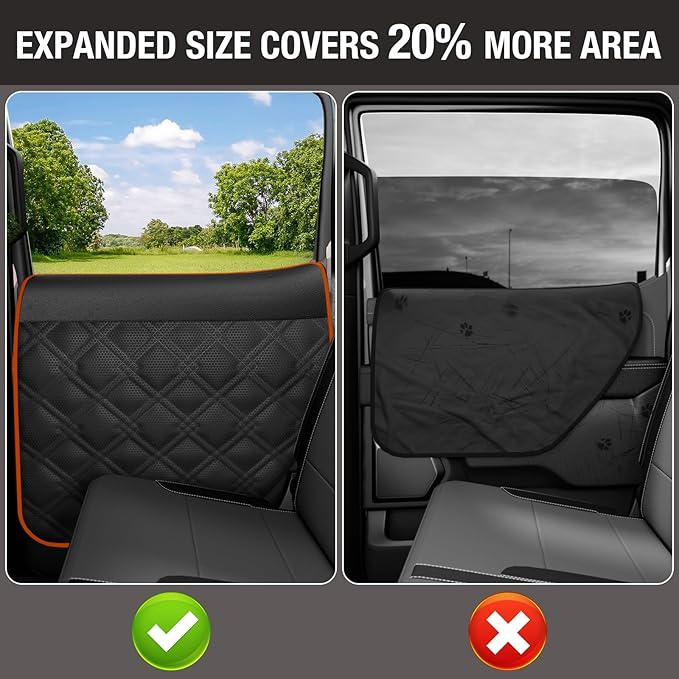Surfcabin Door Protector from Dog Scratching– 20% Larger Designed Dog for 𝐓𝐫𝐮𝐜𝐤𝐬 & 𝐋𝐚𝐫𝐠𝐞 𝐒𝐔𝐕𝐬, 2 Packs [Left + Right] Thickened Waterproof Car Door Protector